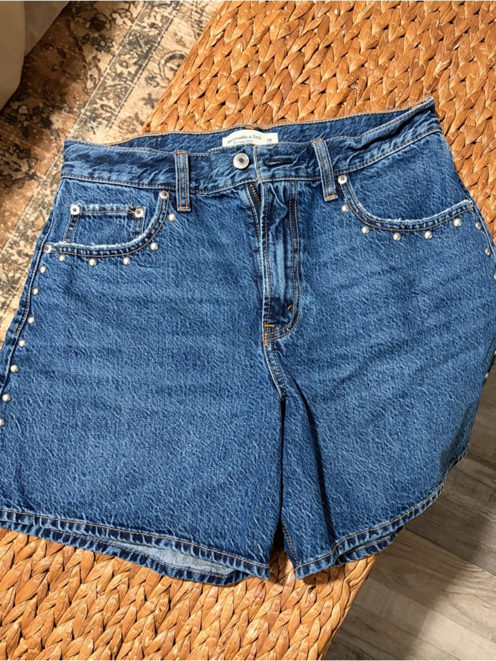 Abercrombie & Fitch Loose Short with Stud Detail